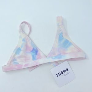 Theme by Ariella Pastel Pink Tye Dye Triangle Bikini Top Girl’s Size XL (16)